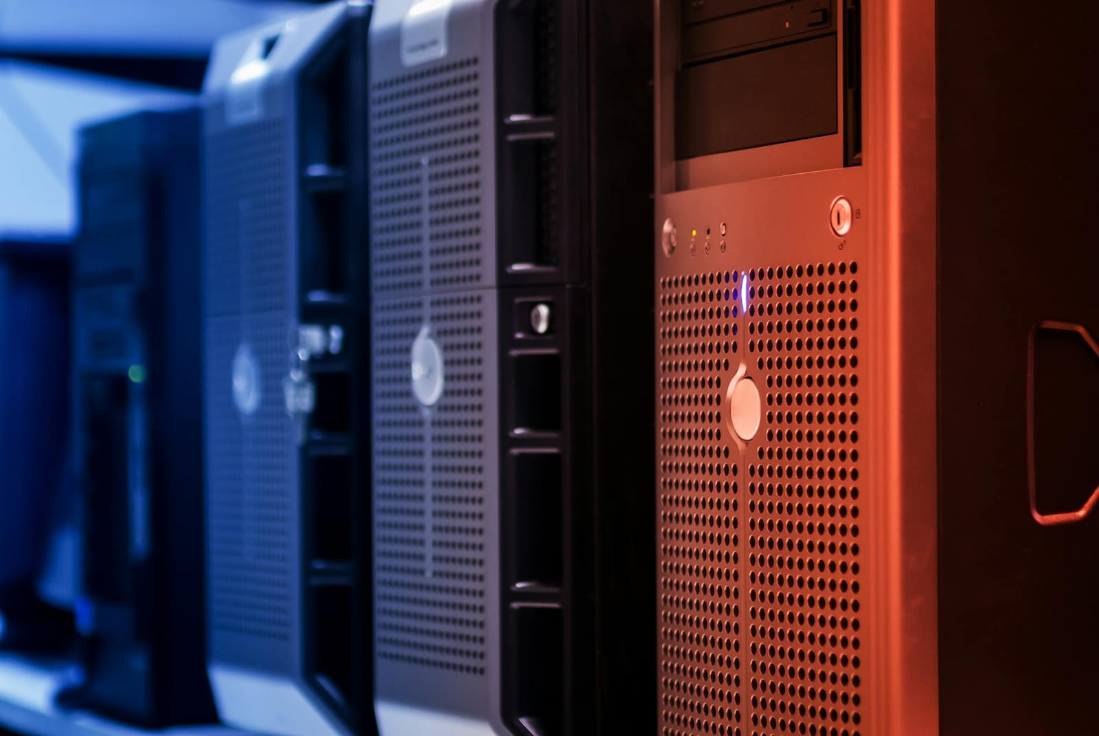 Networking equipment in a small server rack