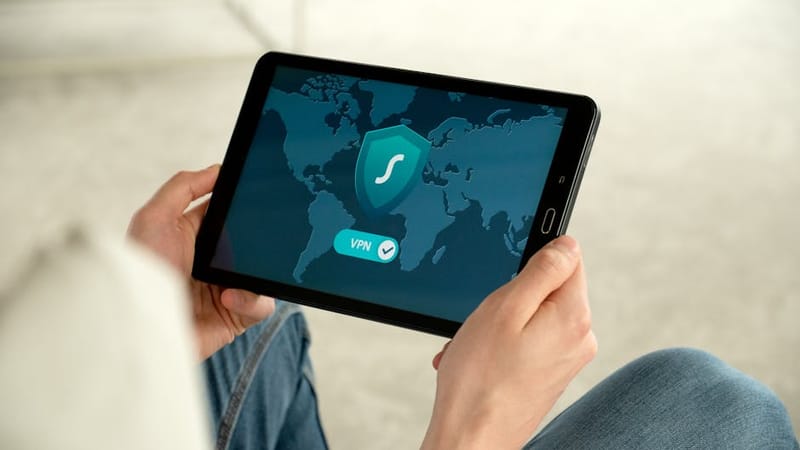 VPN comparison illustration with privacy and network icons